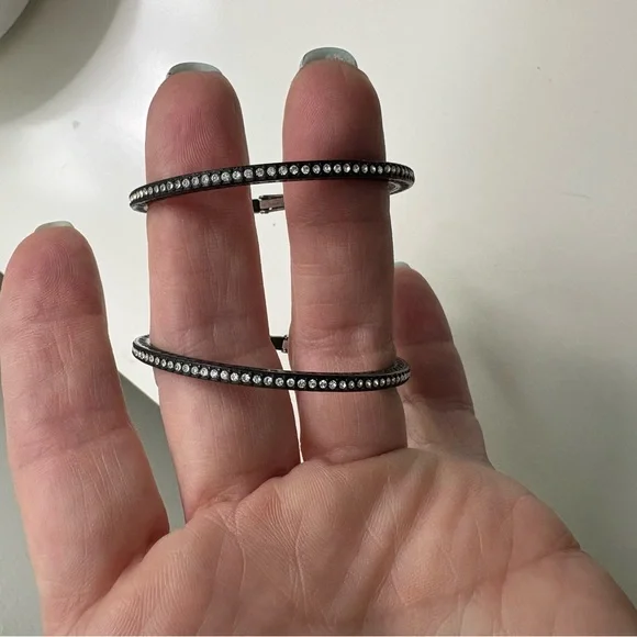 Brighton Silver Hoop Earrings - Picture 2 of 3